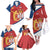 Custom Serbia Volleyball Family Matching Off The Shoulder Long Sleeve Dress and Hawaiian Shirt 2025 Go Champions