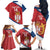 Custom Serbia Volleyball Family Matching Off The Shoulder Long Sleeve Dress and Hawaiian Shirt 2025 Go Champions