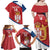 Custom Serbia Volleyball Family Matching Off Shoulder Maxi Dress and Hawaiian Shirt 2025 Go Champions