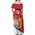 Custom Serbia Volleyball Family Matching Off Shoulder Maxi Dress and Hawaiian Shirt 2025 Go Champions