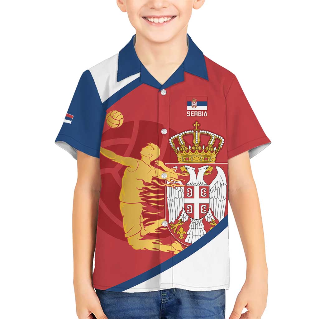 Custom Serbia Volleyball Kid Hawaiian Shirt 2025 Go Champions