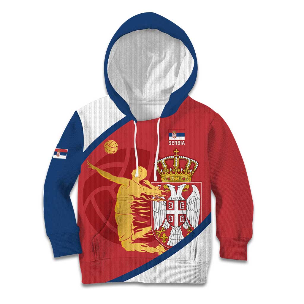 Custom Serbia Volleyball Kid Hoodie 2025 Go Champions