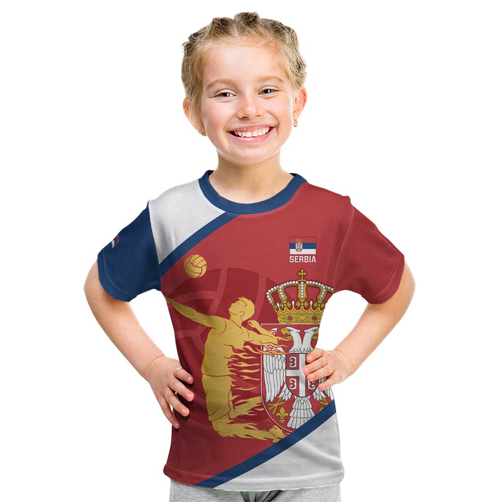 Custom Serbia Volleyball Kid T Shirt 2025 Go Champions