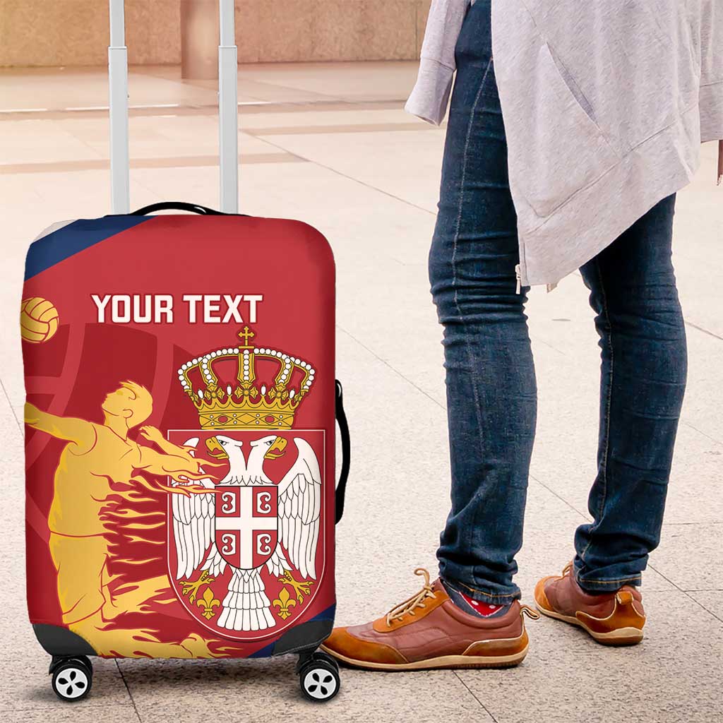 Custom Serbia Volleyball Luggage Cover 2025 Go Champions