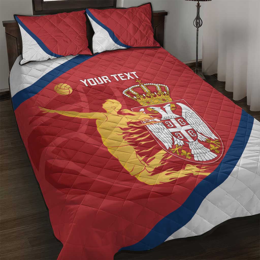 Custom Serbia Volleyball Quilt Bed Set 2025 Go Champions