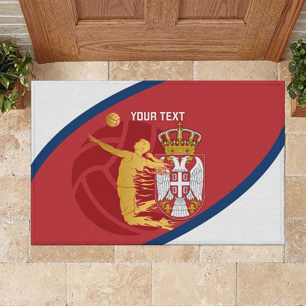 Custom Serbia Volleyball Rubber Doormat 2025 Go Champions