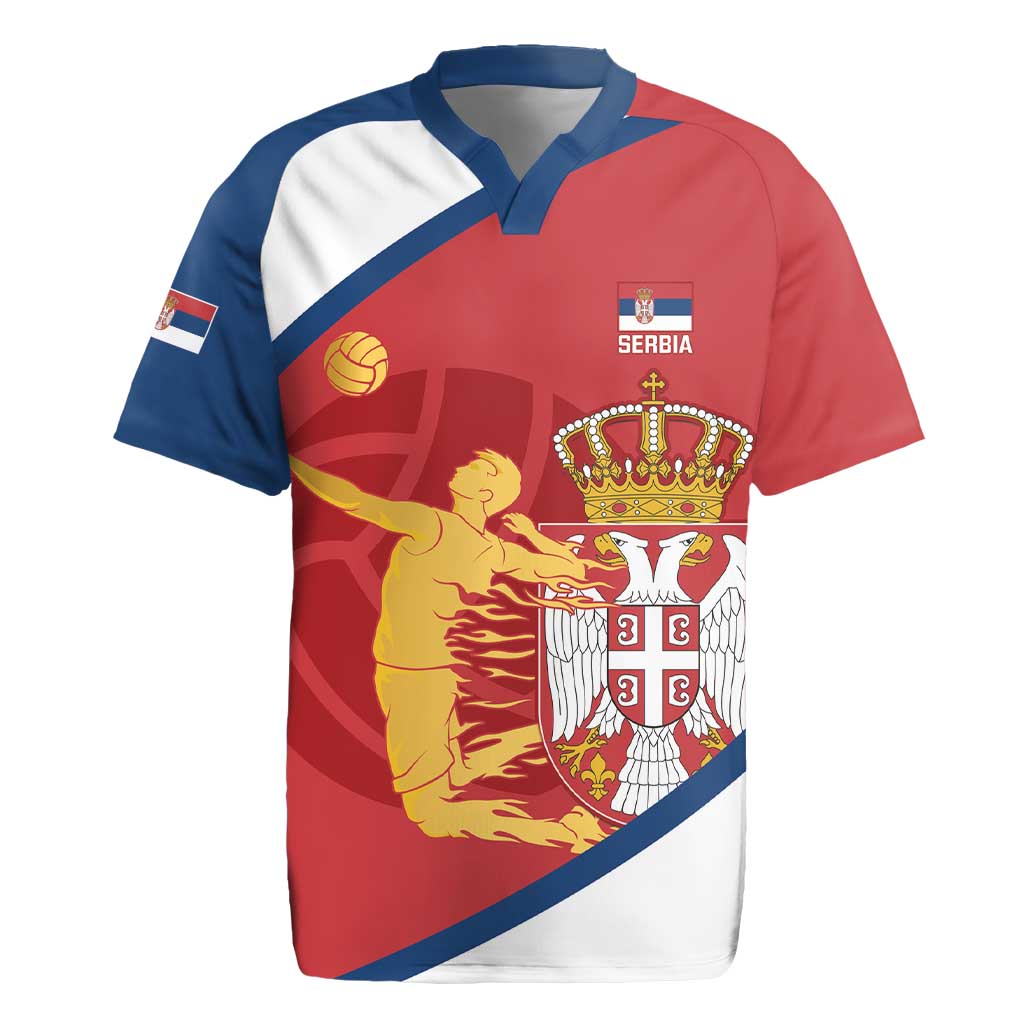 Custom Serbia Volleyball Rugby Jersey 2025 Go Champions