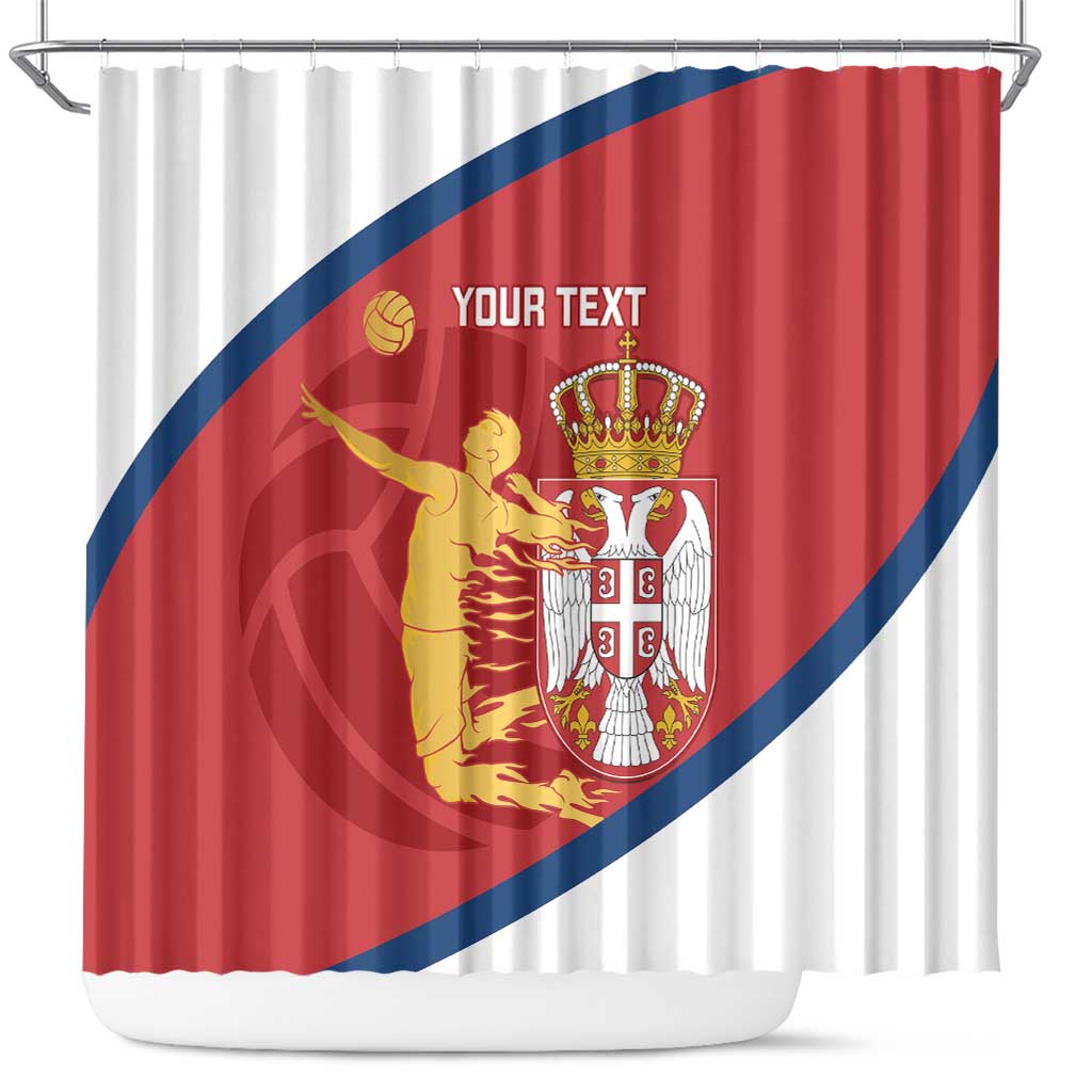 Custom Serbia Volleyball Shower Curtain 2025 Go Champions