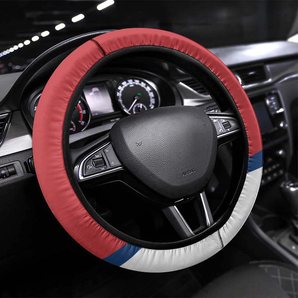 Serbia Volleyball Steering Wheel Cover 2025 Go Champions