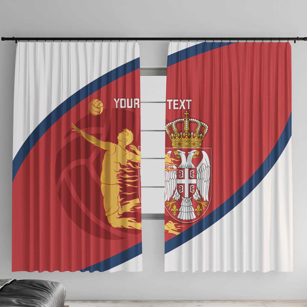 Custom Serbia Volleyball Window Curtain 2025 Go Champions