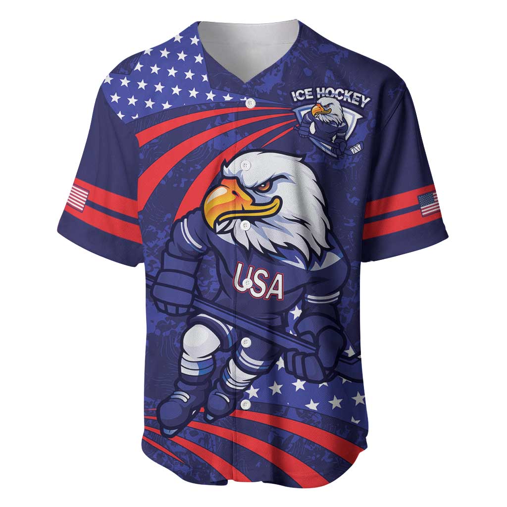 Custom USA Ice Hockey Baseball Jersey United States Eagle Mascot