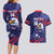 Custom USA Ice Hockey Couples Matching Long Sleeve Bodycon Dress and Hawaiian Shirt United States Eagle Mascot