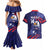 Custom USA Ice Hockey Couples Matching Mermaid Dress and Hawaiian Shirt United States Eagle Mascot