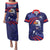 Custom USA Ice Hockey Couples Matching Puletasi and Hawaiian Shirt United States Eagle Mascot