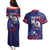 Custom USA Ice Hockey Couples Matching Puletasi and Hawaiian Shirt United States Eagle Mascot