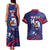 Custom USA Ice Hockey Couples Matching Tank Maxi Dress and Hawaiian Shirt United States Eagle Mascot