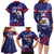 Custom USA Ice Hockey Family Matching Long Sleeve Bodycon Dress and Hawaiian Shirt United States Eagle Mascot