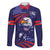 Custom USA Ice Hockey Family Matching Long Sleeve Bodycon Dress and Hawaiian Shirt United States Eagle Mascot