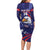 Custom USA Ice Hockey Family Matching Long Sleeve Bodycon Dress and Hawaiian Shirt United States Eagle Mascot