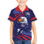 Custom USA Ice Hockey Family Matching Off The Shoulder Long Sleeve Dress and Hawaiian Shirt United States Eagle Mascot