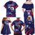 Custom USA Ice Hockey Family Matching Off Shoulder Maxi Dress and Hawaiian Shirt United States Eagle Mascot