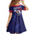 Custom USA Ice Hockey Family Matching Off Shoulder Short Dress and Hawaiian Shirt United States Eagle Mascot