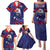 Custom USA Ice Hockey Family Matching Puletasi and Hawaiian Shirt United States Eagle Mascot