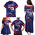 Custom USA Ice Hockey Family Matching Puletasi and Hawaiian Shirt United States Eagle Mascot