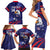 Custom USA Ice Hockey Family Matching Short Sleeve Bodycon Dress and Hawaiian Shirt United States Eagle Mascot