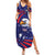 Custom USA Ice Hockey Family Matching Summer Maxi Dress and Hawaiian Shirt United States Eagle Mascot