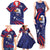 Custom USA Ice Hockey Family Matching Tank Maxi Dress and Hawaiian Shirt United States Eagle Mascot