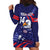 Custom USA Ice Hockey Hoodie Dress United States Eagle Mascot