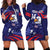 Custom USA Ice Hockey Hoodie Dress United States Eagle Mascot