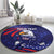 Custom USA Ice Hockey Round Carpet United States Eagle Mascot