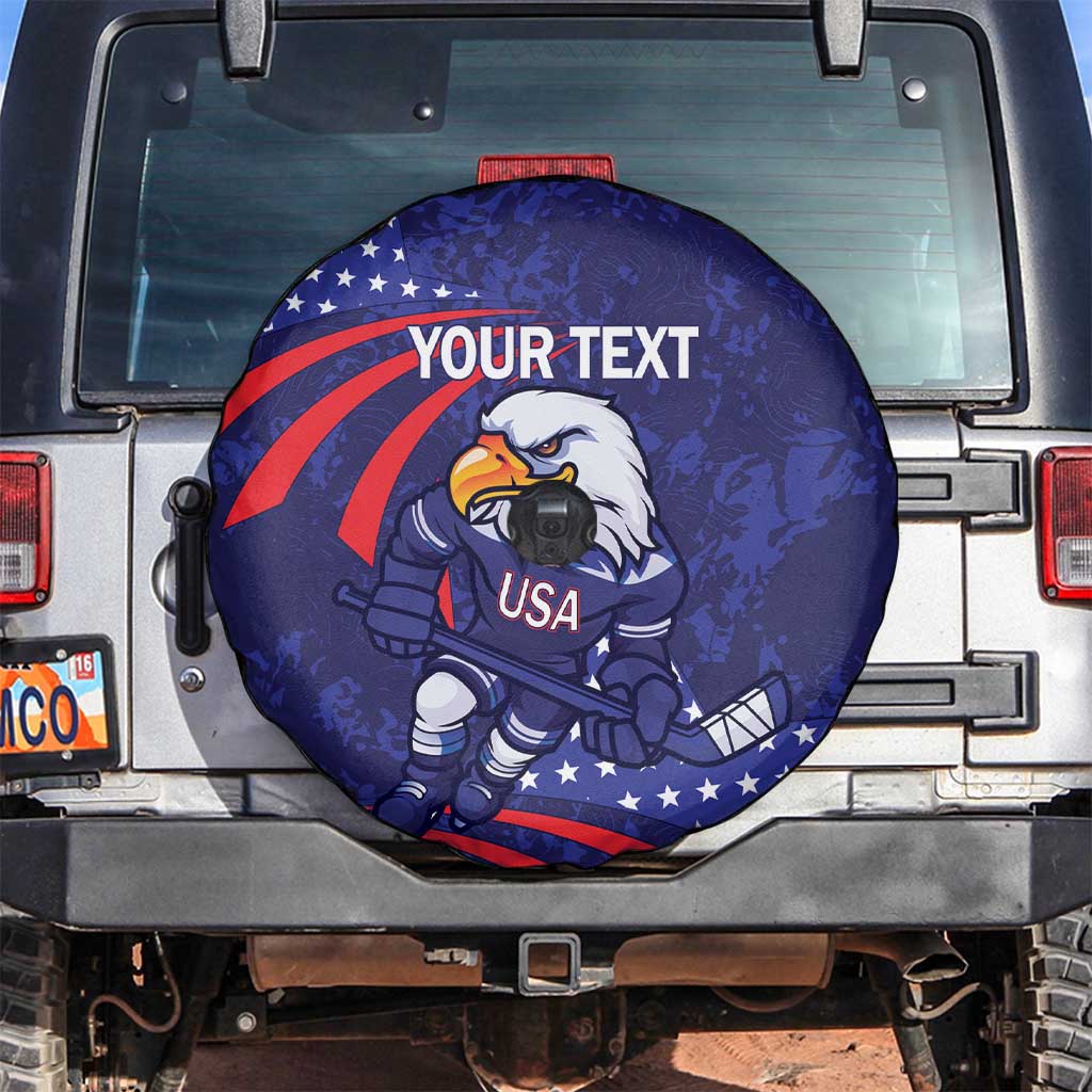 Custom USA Ice Hockey Spare Tire Cover United States Eagle Mascot