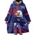 Custom USA Ice Hockey Wearable Blanket Hoodie United States Eagle Mascot