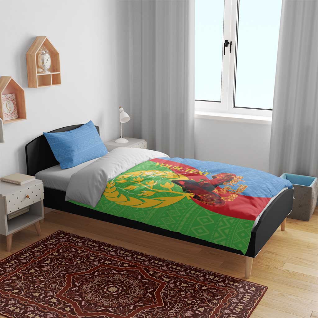 Personalised Eritrea Independence Day Bedding Set Shida Shoes One People One Heart