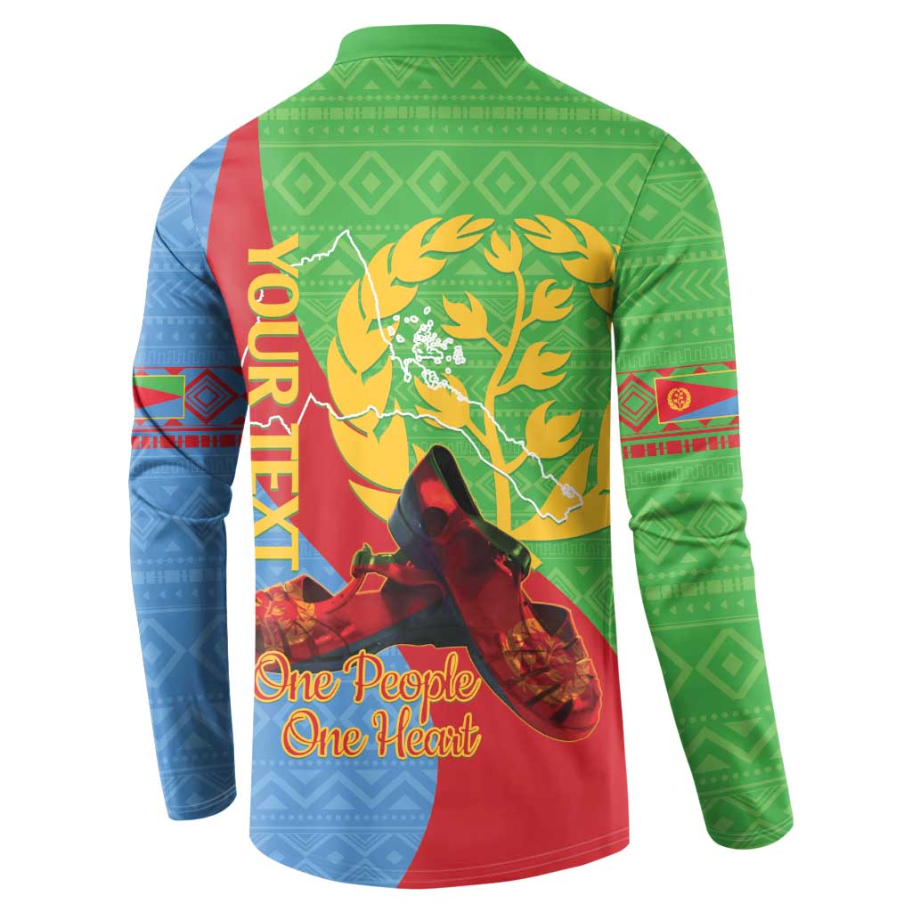Personalised Eritrea Independence Day Button Sweatshirt Shida Shoes One People One Heart
