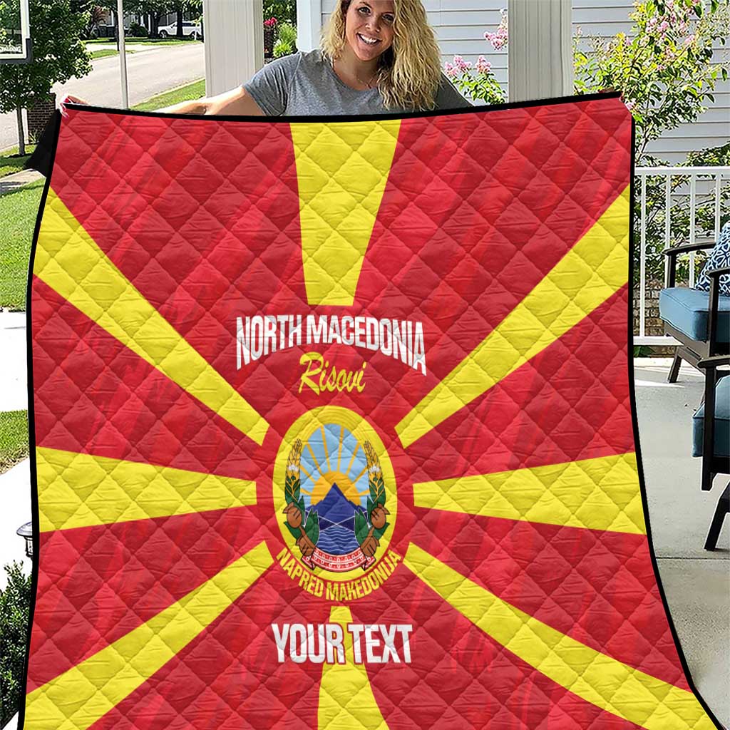 Custom North Macedonia Football Quilt Risovi Napred Makedonija!