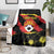 Custom North Macedonia Football Blanket Go Champions Grunge Style