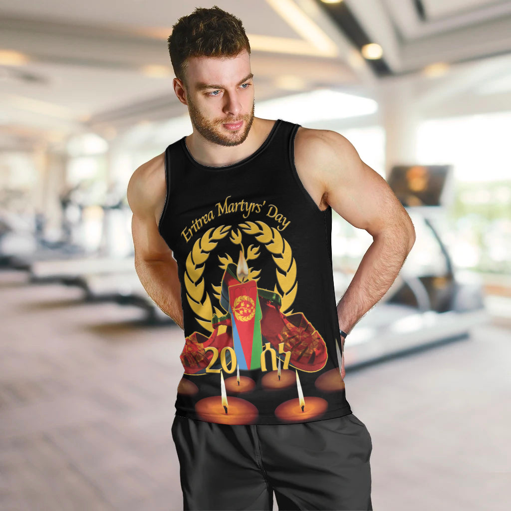 Custom Eritrea Martyrs' Day Men Tank Top 20 June Shida Shoes With Candles - Black - Wonder Print Shop