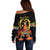 Custom Eritrea Martyrs' Day Off Shoulder Sweater 20 June Shida Shoes With Candles - Black - Wonder Print Shop