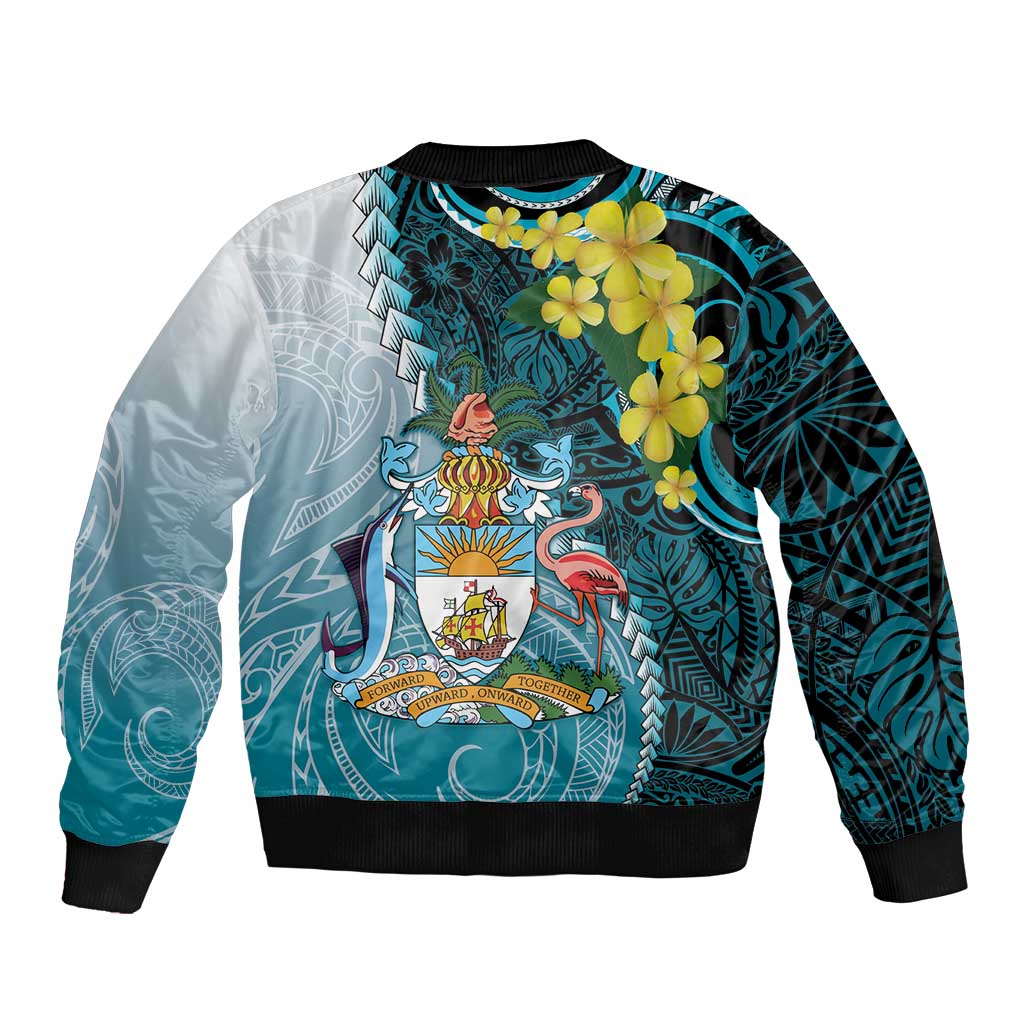 The Bahamas Bomber Jacket Bahamian Buttercup Polynesian Pattern