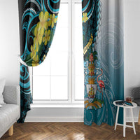 The Bahamas Window Curtain Bahamian Buttercup Polynesian Pattern