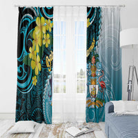 The Bahamas Window Curtain Bahamian Buttercup Polynesian Pattern