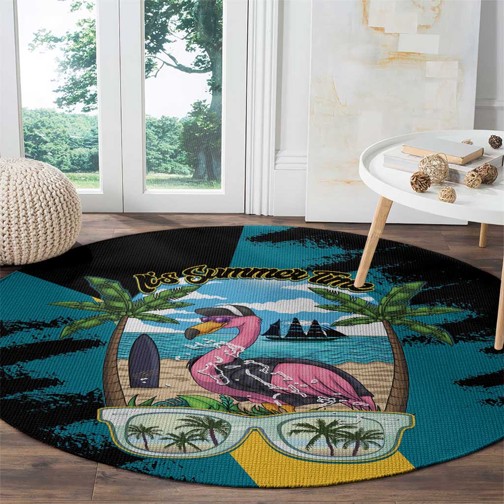 The Bahamas Flamingo Round Carpet It's Summer Time