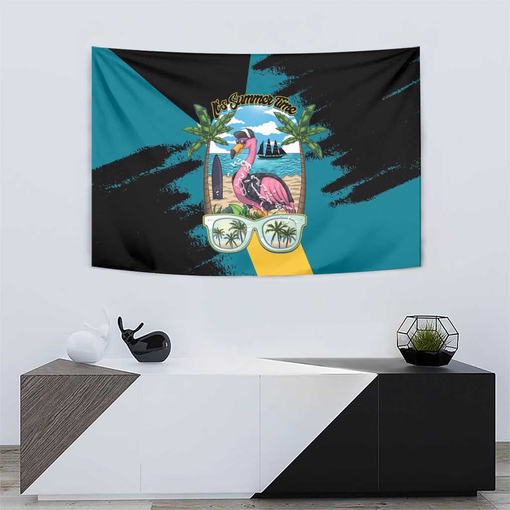 The Bahamas Flamingo Tapestry It's Summer Time