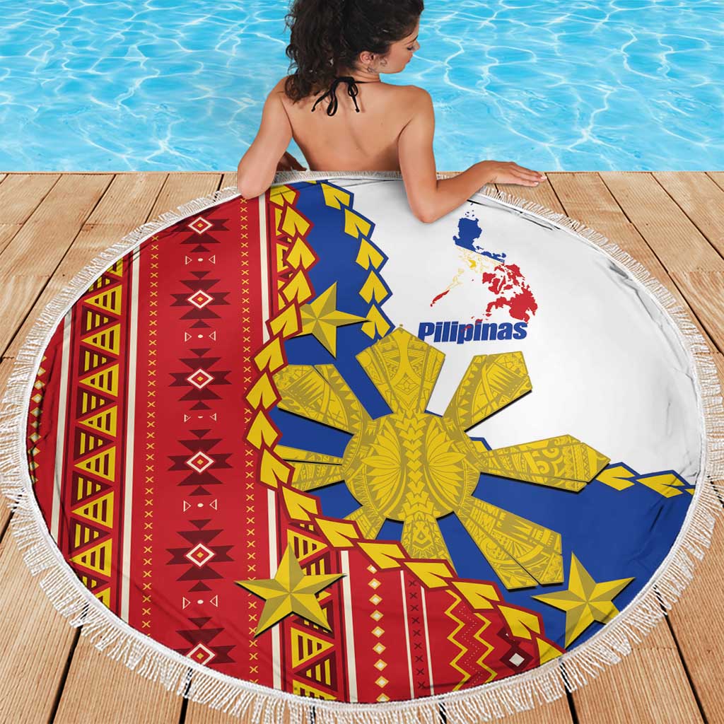 Philippines Independence Day Beach Blanket Pilipinas Sun Stars Igorot Pattern