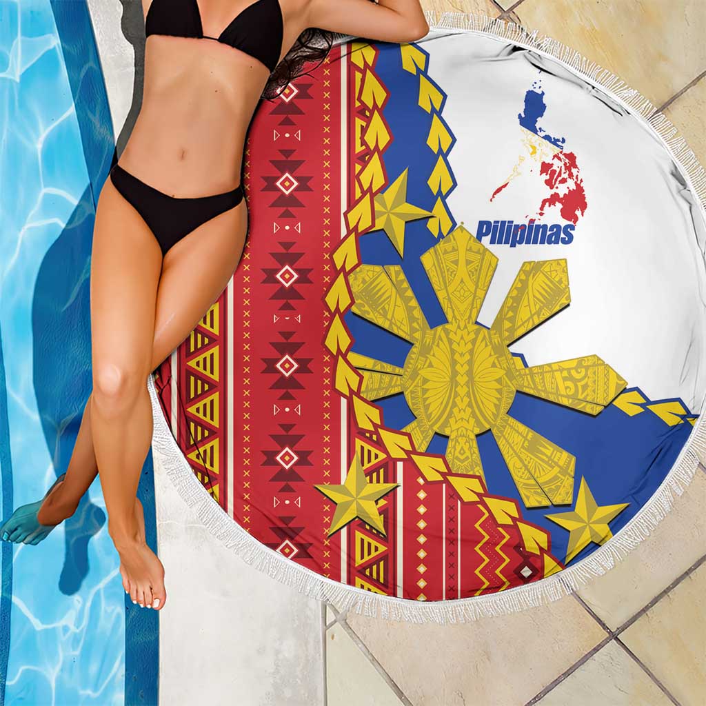 Philippines Independence Day Beach Blanket Pilipinas Sun Stars Igorot Pattern