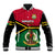 Personalised Vanuatu Football Baseball Jacket Vanuatuan Coat Of Arm Polynesian Flag Style - Wonder Print Shop